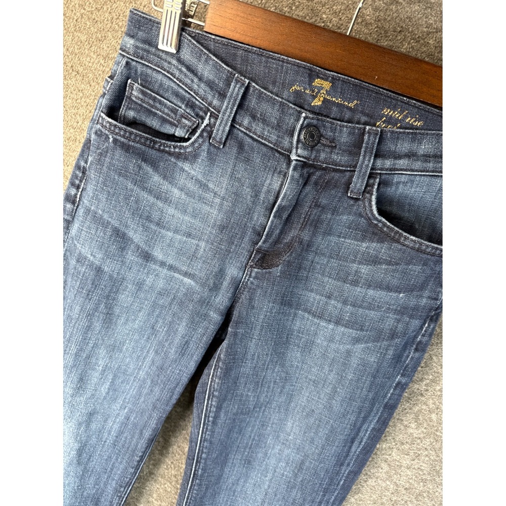 7 For‎ All Mankind Mid Rise Bootcut Jeans Size 25 Cowgirl Western Country Flare